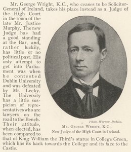 M. George Wright, KC, nouveau juge de la Haute Cour en Irlande - English Photographer