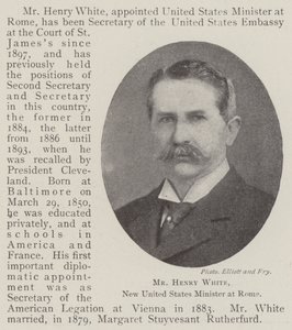 M. Henry White, nouveau ministre des États-Unis à Rome - English Photographer