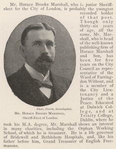 M. Horace Brooks Marshall, shérif-élu de Londres - English Photographer