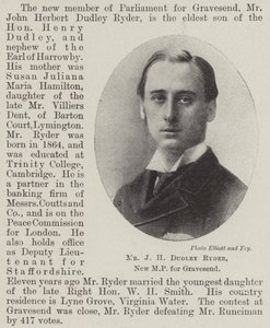 M. J H Dudley Ryder, nouveau député pour Gravesend - English Photographer