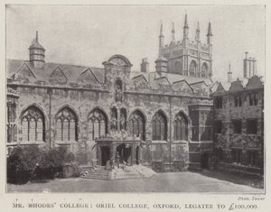 Collège de M. Rhodes, Oriel College, Oxford, légataire de £100,000 - English Photographer