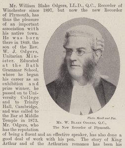 M. W Blake Odgers, QC, le nouveau greffier de Plymouth