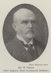 M. W Shores, ingénieur en chef des chemins de fer du gouvernement du Natal - English Photographer