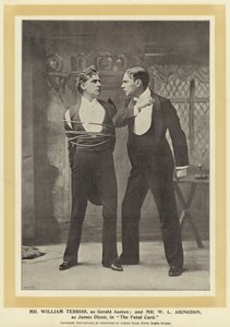 Mr William Terriss, en Gerald Austen; et Mr W L Abingdon, en James Dixon, dans The Fatal Card