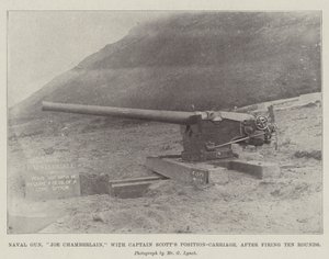 Canon naval, Joe Chamberlain, avec le chariot de position du capitaine Scott, après avoir tiré dix coups