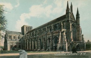 Vue nord-ouest de la cathédrale de Winchester - English Photographer