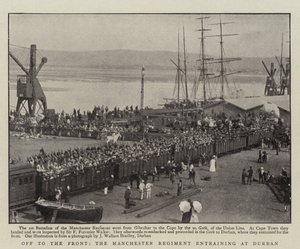 En route pour le front, le régiment de Manchester embarquant à Durban - English Photographer