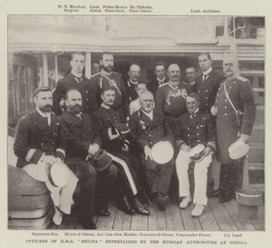 Officiers du HMS Melita accueillis par les autorités russes à Odessa - English Photographer