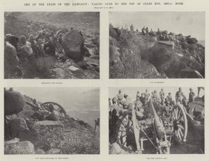 Un des exploits de la campagne, transporter des canons au sommet de Coles Kop, à 1400 pieds de hauteur - English Photographer