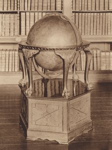 Oxford : Oriel College, un globe du XVIIIe siècle dans la bibliothèque