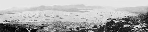 Panorama du port de Hong Kong, vers 1878 - English Photographer