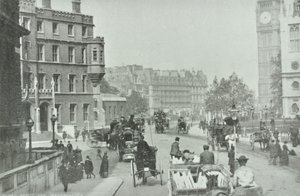 Parliament Square, Westminster LB : Broad Sanctuary vue vers Parliament Square, 1896 - English Photographer