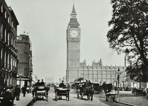 Parliament Square, Westminster LB : Parliament Square vue vers Bridge Street, 1895 - English Photographer