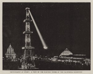 Photographie de Nuit, une Vue de la Tour Électrique à l