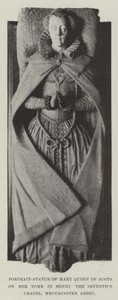 Statue-portrait de Marie Stuart sur sa tombe dans la chapelle de Henri VII, abbaye de Westminster - English Photographer