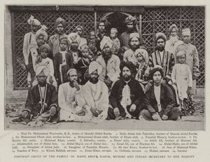 Portrait de Famille de Hafiz Abdul Karim, Munshi et Secrétaire Indien de Sa Majesté - English Photographer