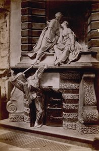 Carte postale avec une image du monument à Lady Elizabeth Nightingale