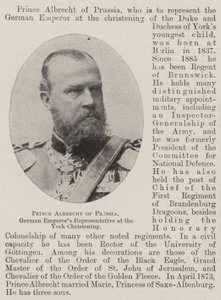 Prince Albrecht de Prusse, représentant de l