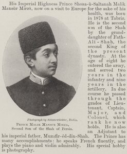Prince Malik Mansur Mirza, deuxième fils du Shah de Perse - English Photographer
