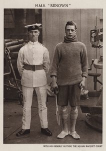 Prince de Galles avec son ordonnance à bord du HMS Renown - English Photographer