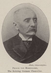 Prince von Hohenlohe, chancelier allemand sortant - English Photographer