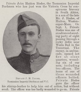 Le soldat J H Bisdee, Bushman impérial tasmanien et VC - English Photographer