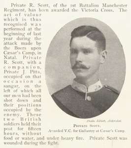 Le soldat Scott, décoré de la VC pour bravoure au camp de César - English Photographer