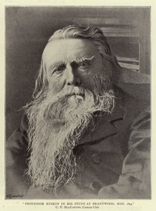 Le professeur Ruskin dans son étude à Brantwood, mai 1894 - English Photographer