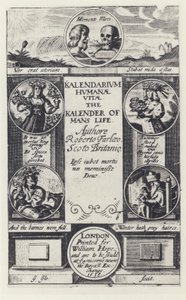 R Farley, Kalendarium humanae vitae, W Hope 1638 - English Photographer