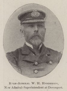 Contre-amiral W H Henderson, nouveau surintendant de l