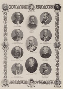 Les récipiendaires des honneurs du couronnement