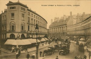 Regent Street et Piccadilly Hotel, Londres - English Photographer