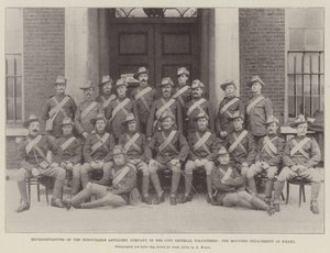 Représentants de la Honourable Artillery Company dans les City Imperial Volunteers, le détachement monté en kaki - English Photographer