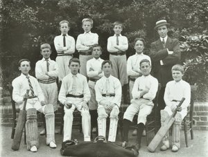 École de Rosendale Road: équipe de cricket, 1897 - English Photographer