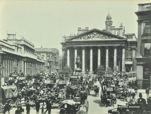 Royal Exchange, Threadneedle Street, City de Londres, 1890 - English Photographer