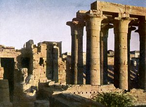 Ruines du portique du temple de Louxor, Égypte