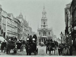Saint Mary-le-Strand, Strand, Westminster : vue vers l