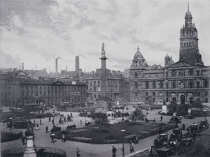 Écosse : Glasgow, George Square (photo n/b) - English Photographer