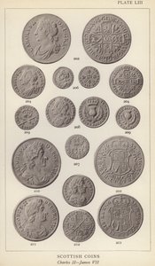 Pièces de monnaie écossaises, Charles II, James VII