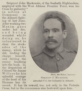 Sergent J Mackenzie, récompensé par la VC pour bravoure en Ashanti - English Photographer