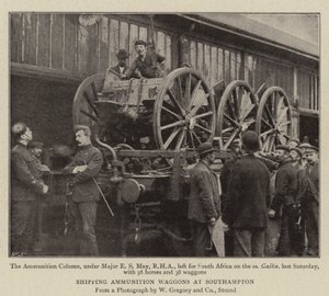 Expédition de wagons de munitions à Southampton
