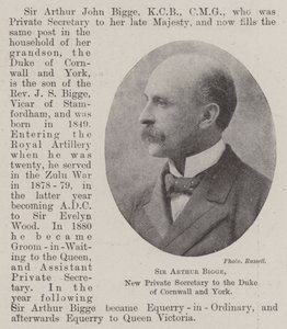 Sir Arthur Bigge, Nouveau Secrétaire Privé du Duc de Cornouailles et d