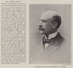 Sir Arthur Bigge, secrétaire privé de la Reine - English Photographer
