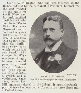 Sir G A Pilkington, nouveau MP pour la division de Southport, Lancashire - English Photographer