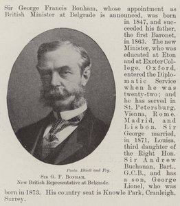 Sir G F Bonham, nouveau représentant britannique à Belgrade - English Photographer