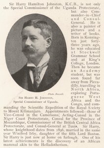 Sir Harry H Johnston, commissaire spécial de l