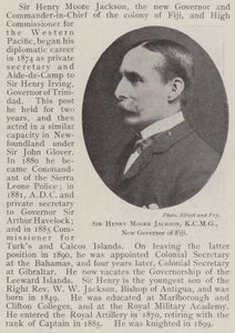 Sir Henry Moore Jackson, KCMG, nouveau gouverneur des Fidji - English Photographer