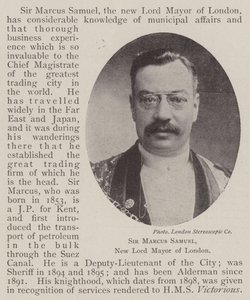 Sir Marcus Samuel, nouveau lord-maire de Londres - English Photographer