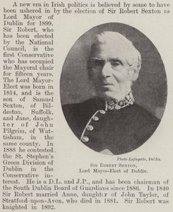 Sir Robert Sexton, Lord Maire élu de Dublin - English Photographer