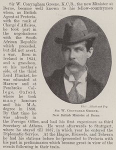 Sir W Conyngham Greene, nouveau ministre britannique à Berne - English Photographer